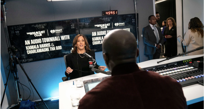 Kamala Harris with Charlamagne Tha God